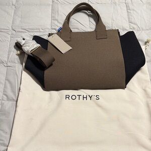 Rothy's Tan and Black Crossbody Bag
